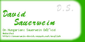 david sauerwein business card